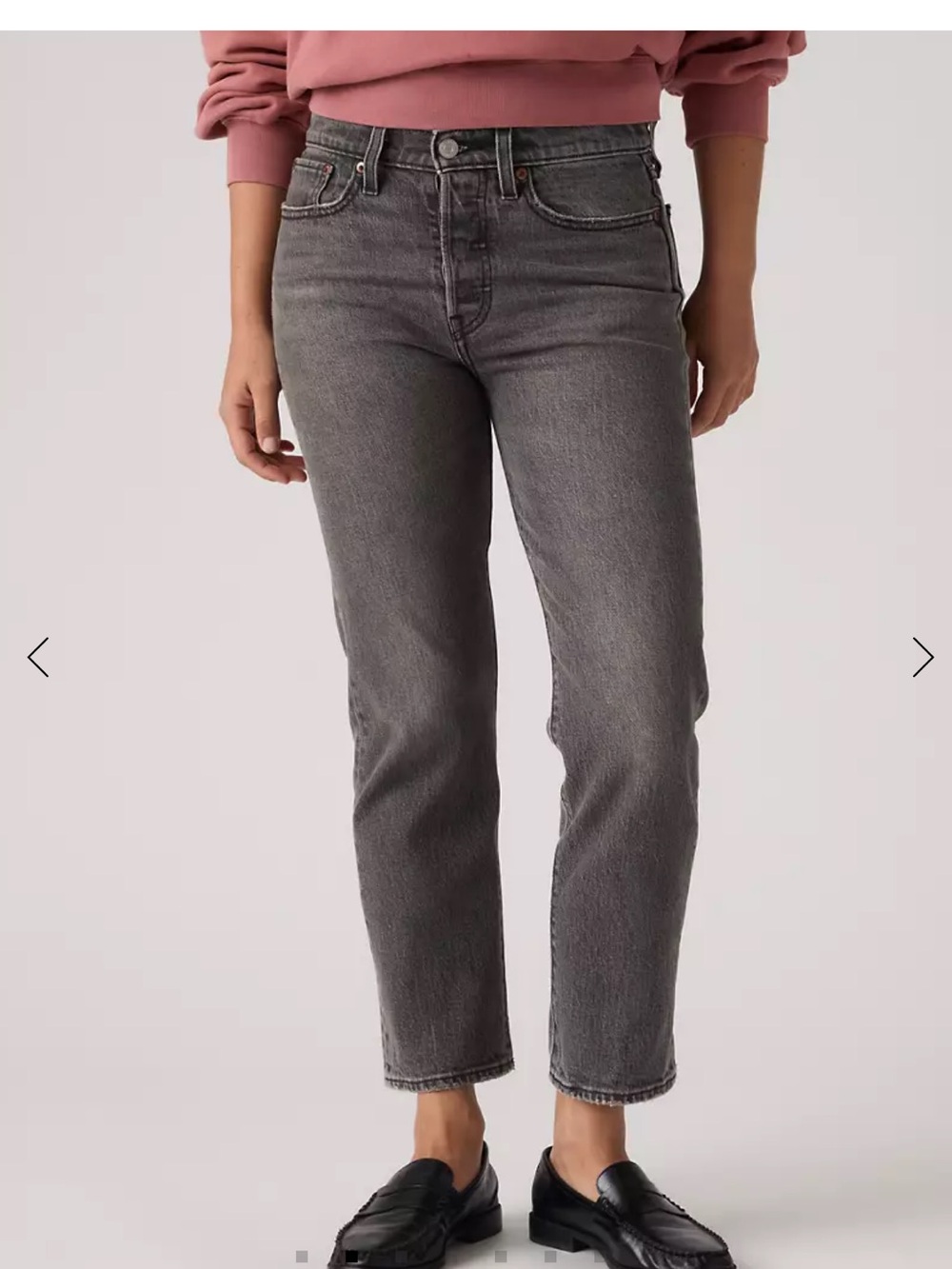 Levi's Premium Big E Women's Wedgie Ankle Cropped Jeans in Black Sz 29